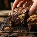 Amassei 5 bananas com cacau e criei esse Brownie caseiro de banana molhadinho que derrete na boca