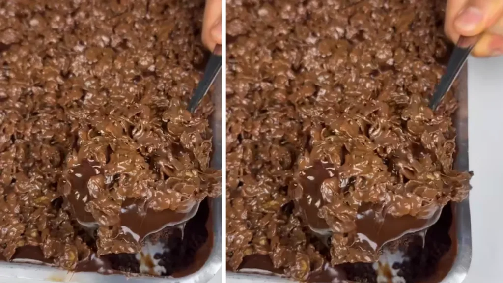 Bolo de chocolate crocante