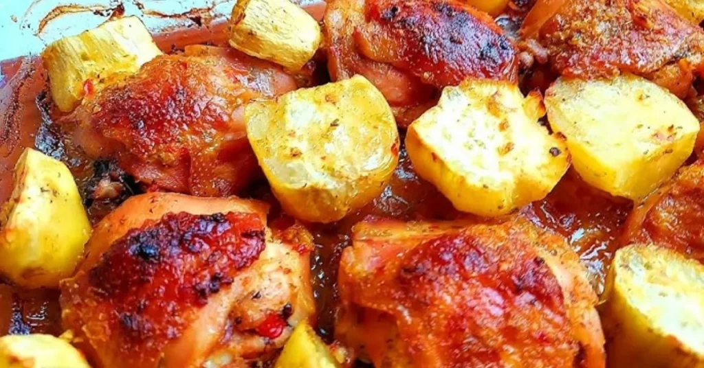 Sobrecoxas com batatas
